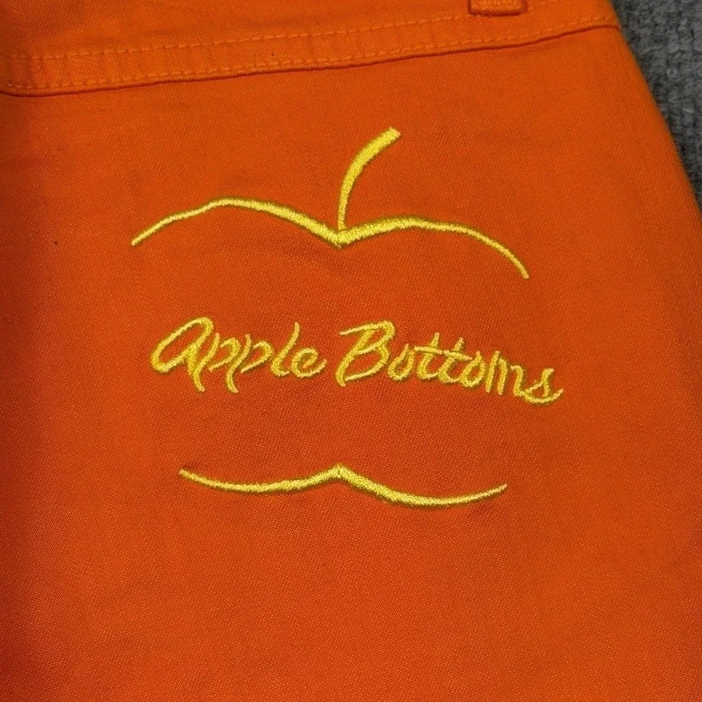 VTG Y2K Apple Bottoms Orange Capri Jeans Women's Size 2 Embroidered Logo NWOT - Picture 7 of 11